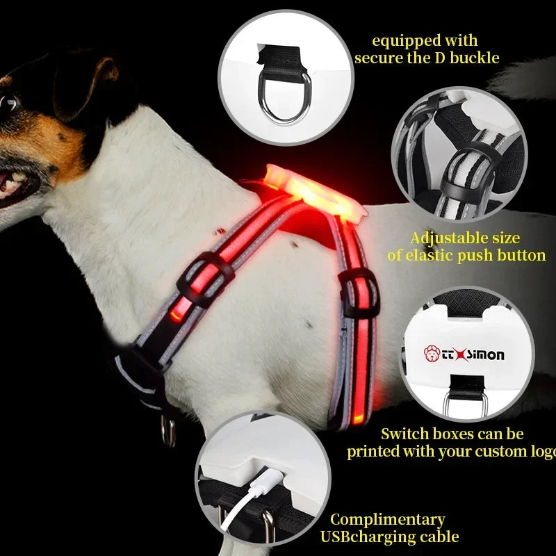 Adjustable LED Dog Harness